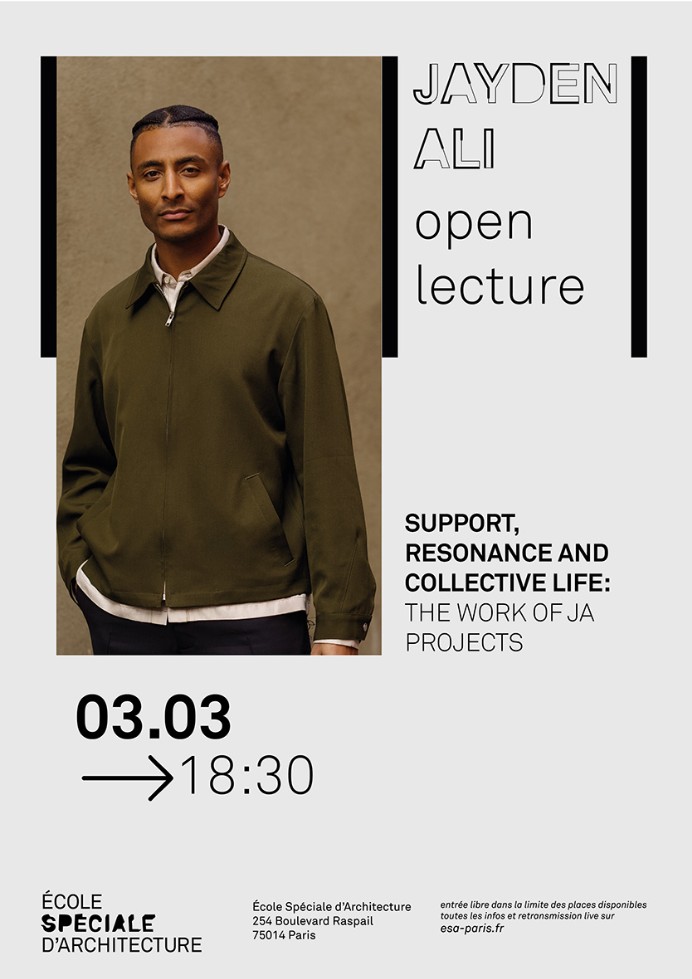 Conférence de l'architecte Jayden Ali à l'ESA