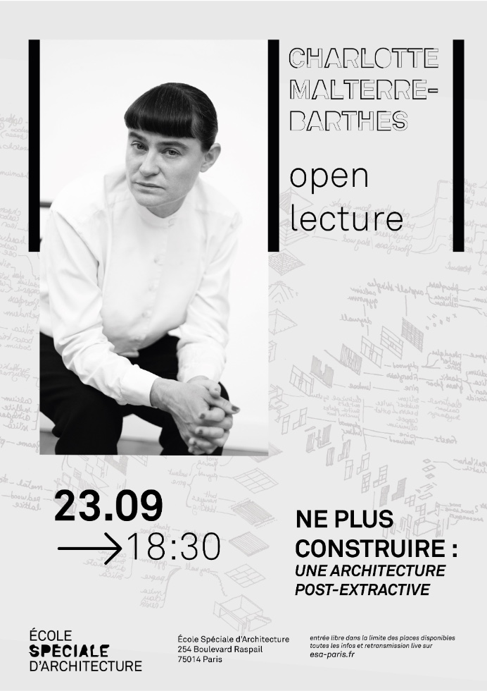 Conférence « Ne Plus Construire : Une Architecture Post-Extractive » — Charlotte Malterre-Barthes | EPFL / RIOT