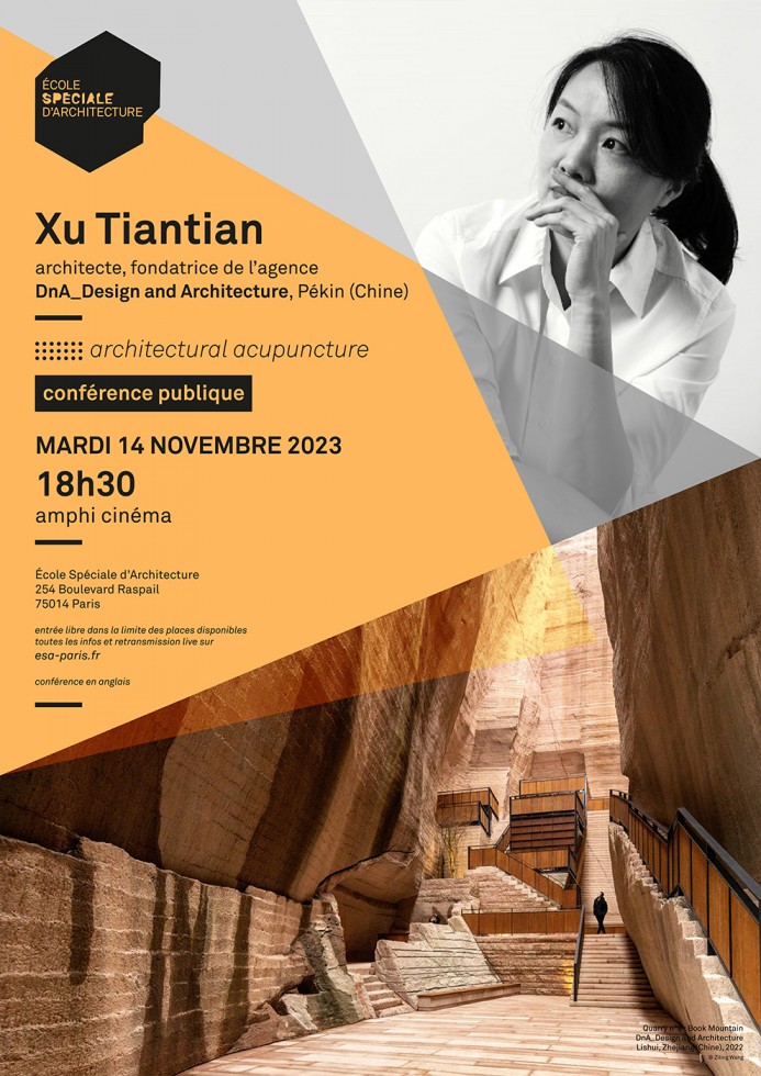 Conférence de l'architecte Xu Tiantian à l'ESA 