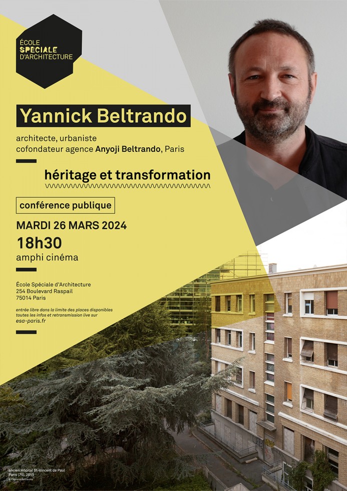 Conférence de l'architecte Yannick Beltrando à l'ESA