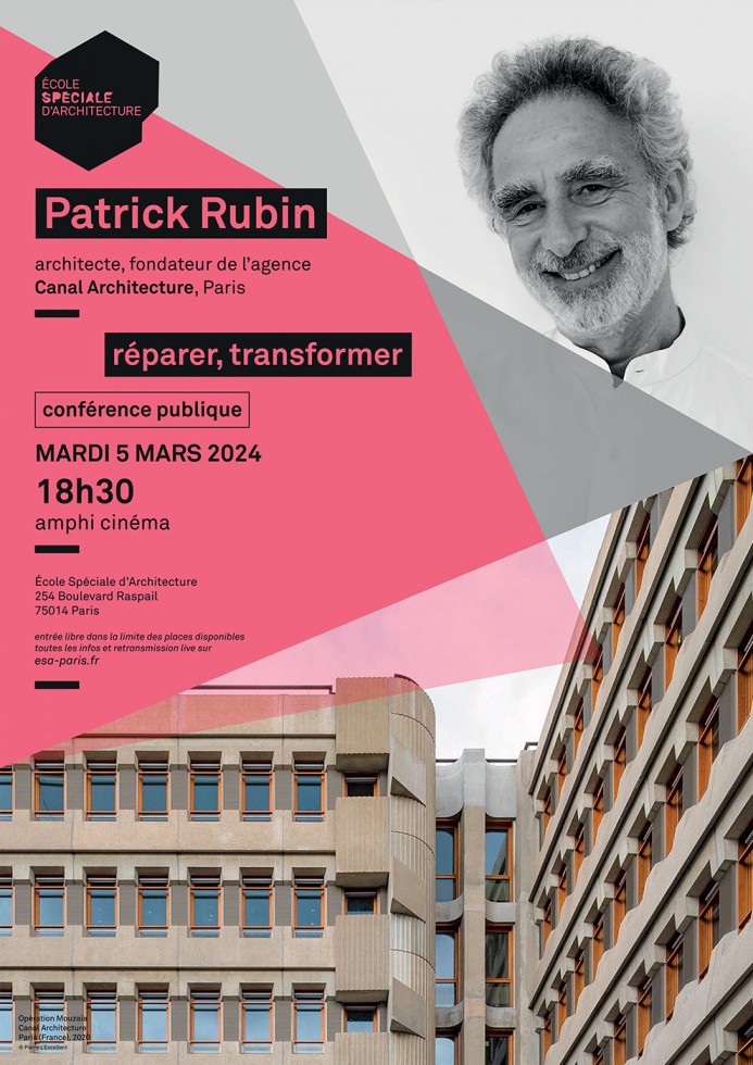 Conférence de l'architecte Patrick Rubin à l'ESA